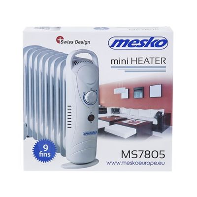 6. MESKO MS 7805 Oil-Filled Radiator with 9 Fins (1000 W; 9; White)