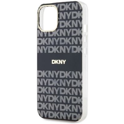 6. DKNY IML Mono & Stripe MagSafe Case for iPhone 15/14/13 - Black