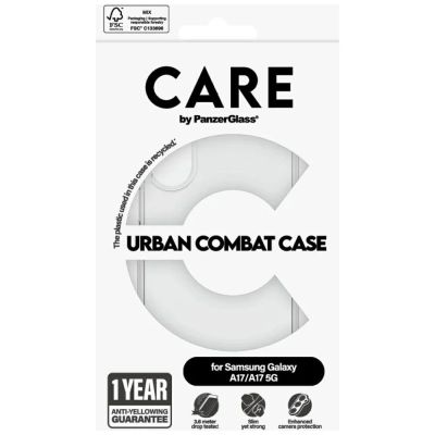 4. CARE by PanzerGlass Flagship Urban Combat Case for Samsung Galaxy M17 5G / A17 / A17 5G - Transparent