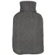 2. Grey Rubber Hot Water Bottle with Knitted Cover 1.75 L