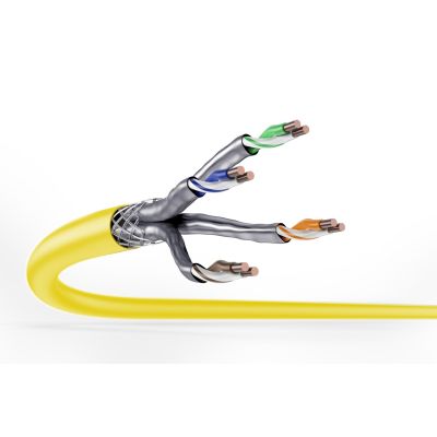 6. Digitus Installation Cable Cat.7A, S/FTP, Dca-s1a d1 a1, AWG 22/1, LSOH, 1000m, Yellow, Reel
