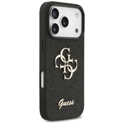 4. Guess Fixed Glitter Big 4G Case for iPhone 17 Pro / 18 Pro - Black