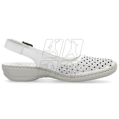 6. Comfortable leather sandals Rieker W RKR665 white