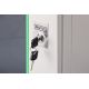 2. DYNAmic 19" 9U 600x600 wall-mounted network cabinet, glass door, gray, undivided, assembled, 60kg
