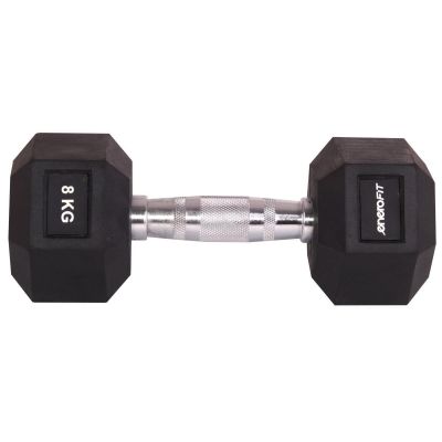 4. HEX RUBBER Dumbbell 8 KG ENERO FIT