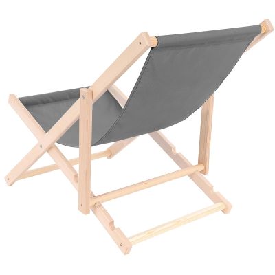 14. CLASSIC GRAY WOODEN DECK CHAIR