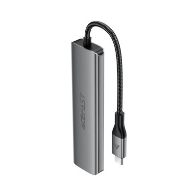 2. Acefast J16 USB Hub USB-C 5-in-1 HDMI 4K 60Hz PD90W Docking Station - Gray