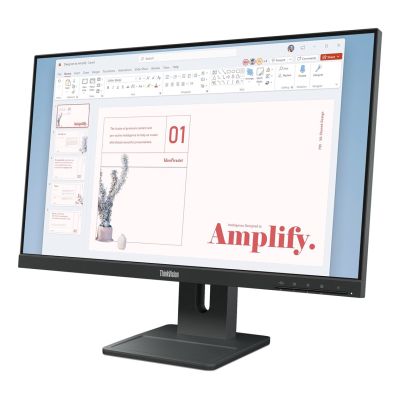 14. Lenovo ThinkVision E24-40 monitor 23.8" IPS 16:9 100 Hz 4 ms 1920x1080 250 cd/m2 1 HDMI Raven Black 36-month warranty