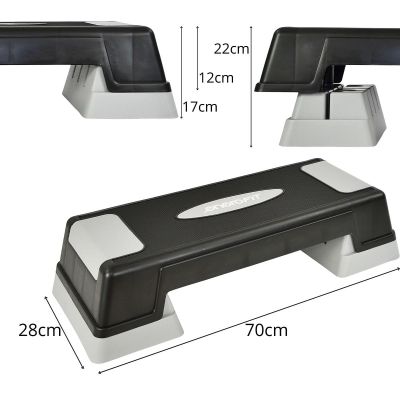 16. AEROBIC STEP 70X28CM 3-STEP ADJUSTMENT ENERO FIT