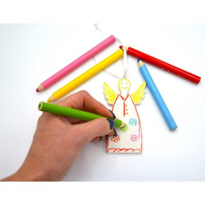 3. SET OF TWO DIY ANGEL PENDANTS 5x0.5x10.5CM