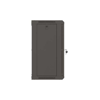 18. LANBERG WALL-MOUNTED RACK CABINET 19" 12U 540X350 BLACK GLASS DOOR (FLAT PACK)