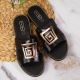 10. Black slippers with ornament W Filippo