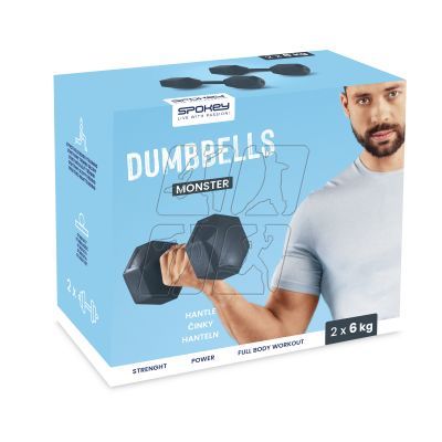 9. Spokey Monster dumbbells 2x 6 kg SPK-943623