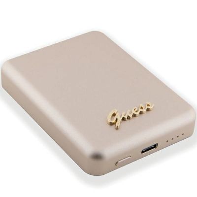4. Guess MagSafe Metal Script Logo induction power bank 15W 5000mAh - gold