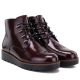 4. Women's patent leather burgundy wedge ankle boots Potocki Z25-JE19360