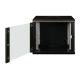 15. Digitus Unique 19" 9U rackmount network cabinet, 600x600, glass door, black, undivided, assembled, 100kg