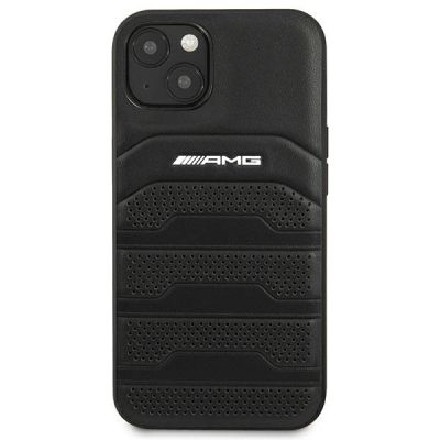 3. AMG AMHCP14MGSEBK iPhone 14 Plus 6,7 "black / black hardcase Leather Debossed Lines