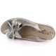 3. Women's leather sandals with a flower, gold, S.Barski 5988