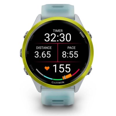 7. Garmin Forerunner 570 3.56 cm (1.4") AMOLED 47 mm Digital 454 x 454 px Touchscreen White, Yellow Wi-Fi GPS
