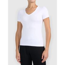 Women's basic V-neck T-shirt 4F 4FWMM00TTSHF3307-10S
