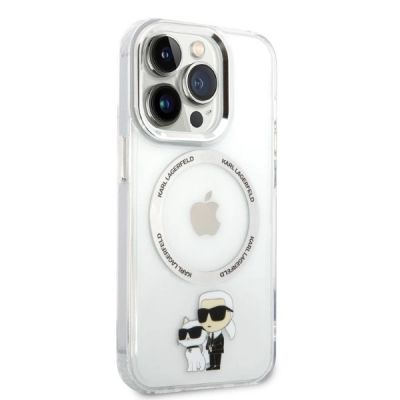 4. Karl Lagerfeld Iconic Karl&Choupette MagSafe case for iPhone 14 Pro - transparent