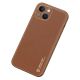 4. Dux Ducis Yolo iPhone 14 Plus case elegant brown faux leather cover