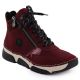 Burgundy Suede Ankle Boots for Women Rieker 45960-35