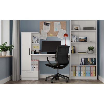 10. COSMO WHITE DESK + SHELVING SET