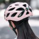 9. Rockbros Bike Helmet with Visor, Detachable UV Goggles, Detachable Visor, Unisex - Pink