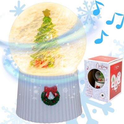 147MM LED SNOW GLOBE WITH PLAYING CHRISTMAS TREE