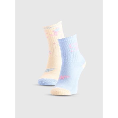 Girls' casual ankle socks (2-pack) 4F 4FJRAW25USOCF600-90S