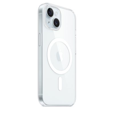 6. Apple - Back cover for mobile phone - MagSafe compatible - Polycarbonate - Transparent - for iPhone 15 (MXRK3ZM/A)