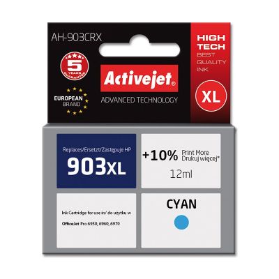Activejet AH-903CRX Ink (replaces HP 903XL T6M03AE; Premium; 12 ml; blue)