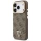 2. Guess 4G PU Triangle Logo & Stand Camera MagSafe Case for iPhone 18 Pro Max / 17 Pro Max – brown
