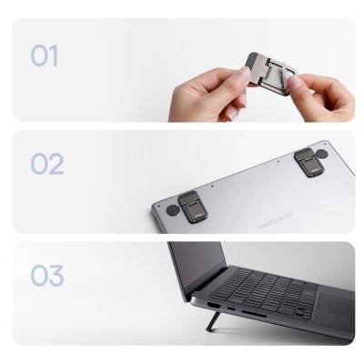 23. Baseus universal laptop feet stands (2 pcs.) gray (LUZC000013)