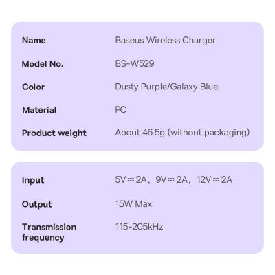 24. Baseus Simple Mini3 magnetic charger MagSafe Qi 15W blue