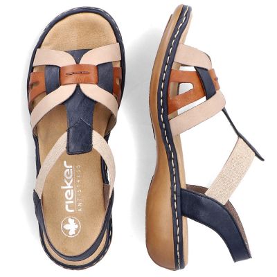 23. Comfortable Rieker W RKR662 multicolor sandals