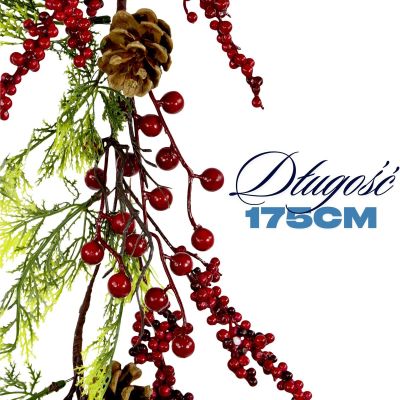 8. DECORATIVE GARLAND 175 CM RED