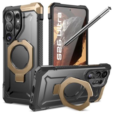 Supcase UB Grip Mag MagSafe Case for Samsung Galaxy S26 Ultra - Black and Brown