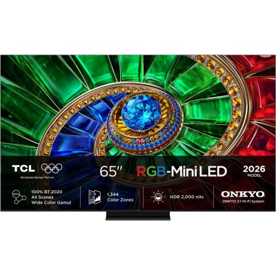 TCL RM7L 65RM7L TV 165.1 cm (65") 4K Ultra HD Smart TV Wi-Fi Black 2000 cd/m2