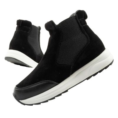 Scholl Beverly Bootie Women's Leather Ankle Boots Black