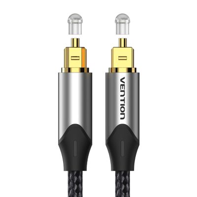 3. Vention Braided Optical Audio Cable with Aluminum Connector 3m
