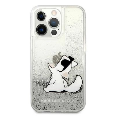 3. Karl Lagerfeld Liquid Glitter Choupette Fun case for iPhone 13 Pro Max 6.7" - silver