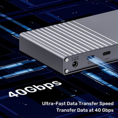 3. Unitek Triple USB4 40Gb/s Docking Station, 120W Power Supply