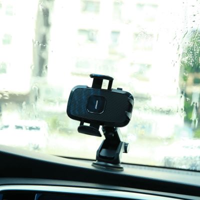 21. Joyroom car phone holder with telescopic extendable arm for dashboard and windshield black (JR-ZS259)