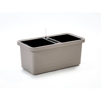 URBALIVE BERBERIS DUO Self-Irrigation Planter 78 x 39 cm, Light Gray