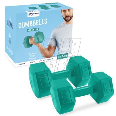 4. Spokey Monster dumbbells 2x 5 kg SPK-943622