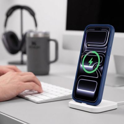 9. Tech-Protect Magmat Magsafe CC Case for iPhone 18 Pro Max / 17 Pro Max - Matte Navy Blue