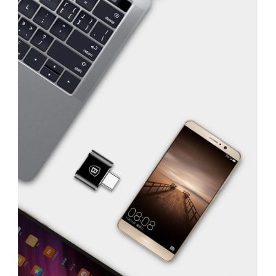 11. Baseus Mini USB-A to USB-C OTG Adapter - Black