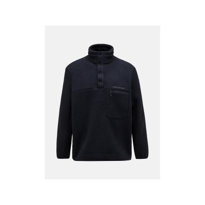 Peak Performance M Fleece Snap T-Neck sweatshirt black